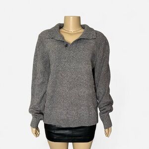 Marc Anthony Gray Men's Cowl Neck Sweater